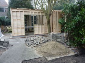 Houten schuur