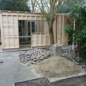 Houten schuur